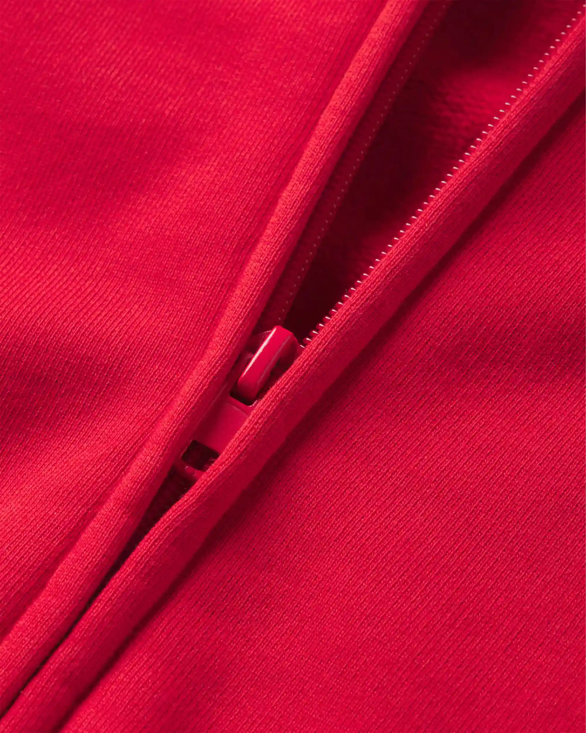 Fleece Zip Hoodie | Red - Image 7