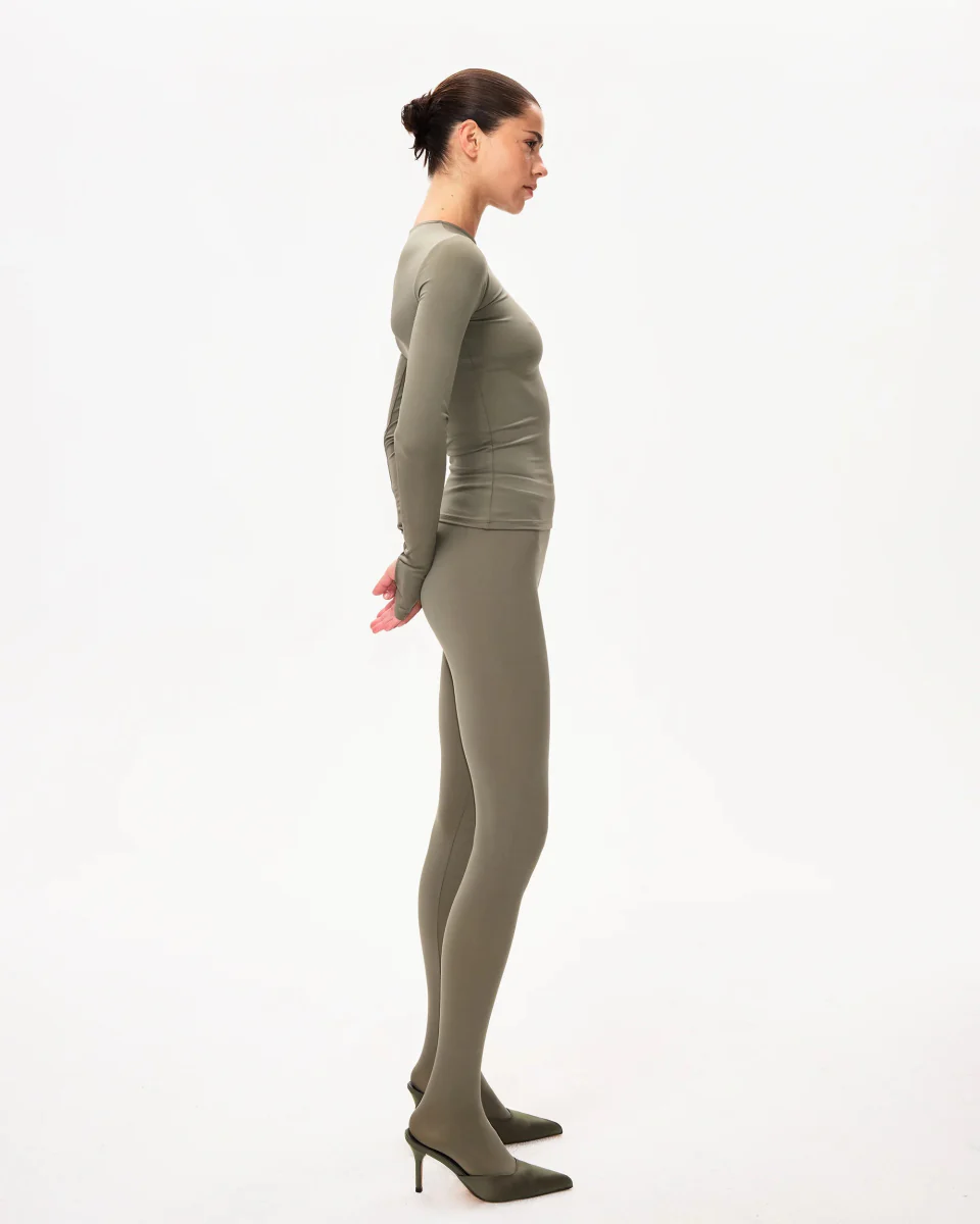 Footed Legging | Dusty Olive - Image 4