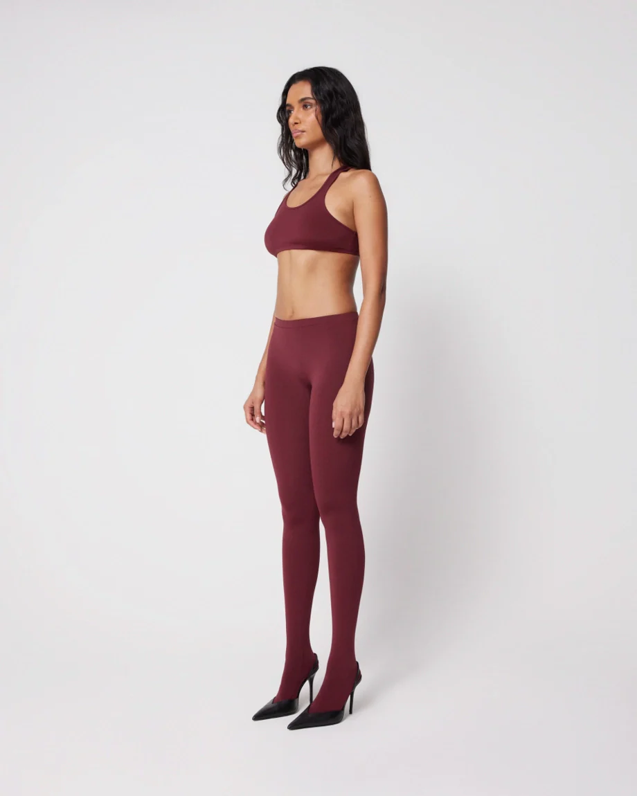 Footed Legging | Merlot - Image 4