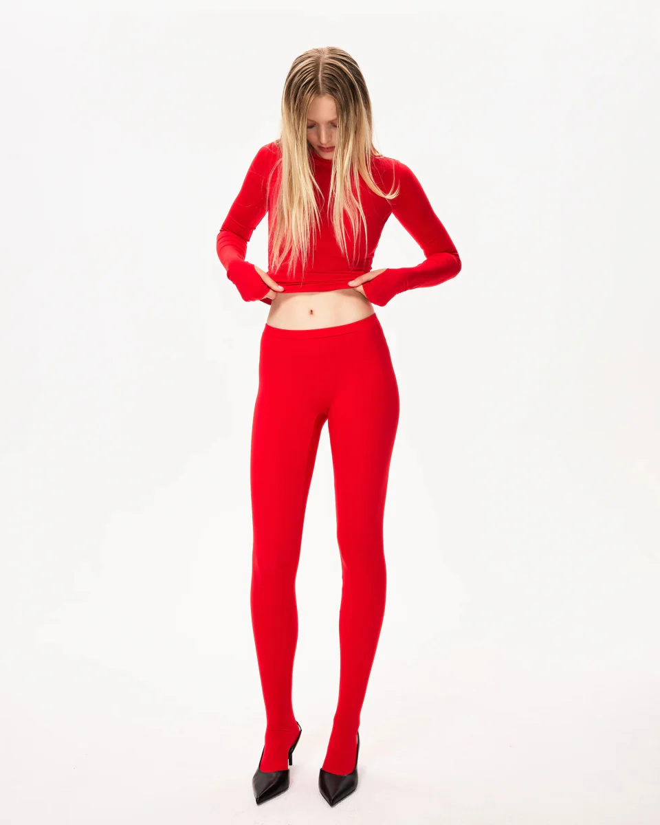 Footed Legging | Scarlet - Image 6
