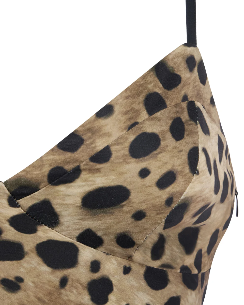 Kenley Satin Mini Dress | Lacey Leopard - Image 6