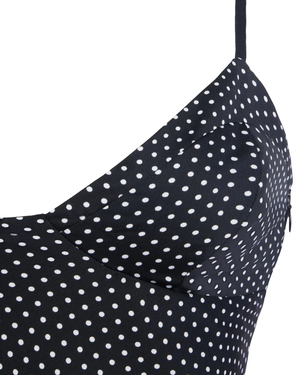 Kenley Satin Mini Dress | Moonlit Dot - Image 8