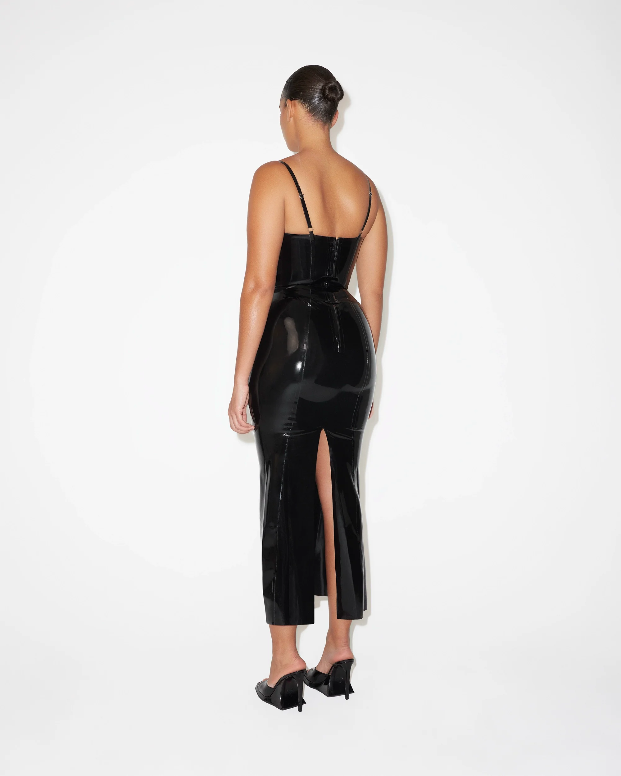 Latex Maxi Skirt | Black - Image 6
