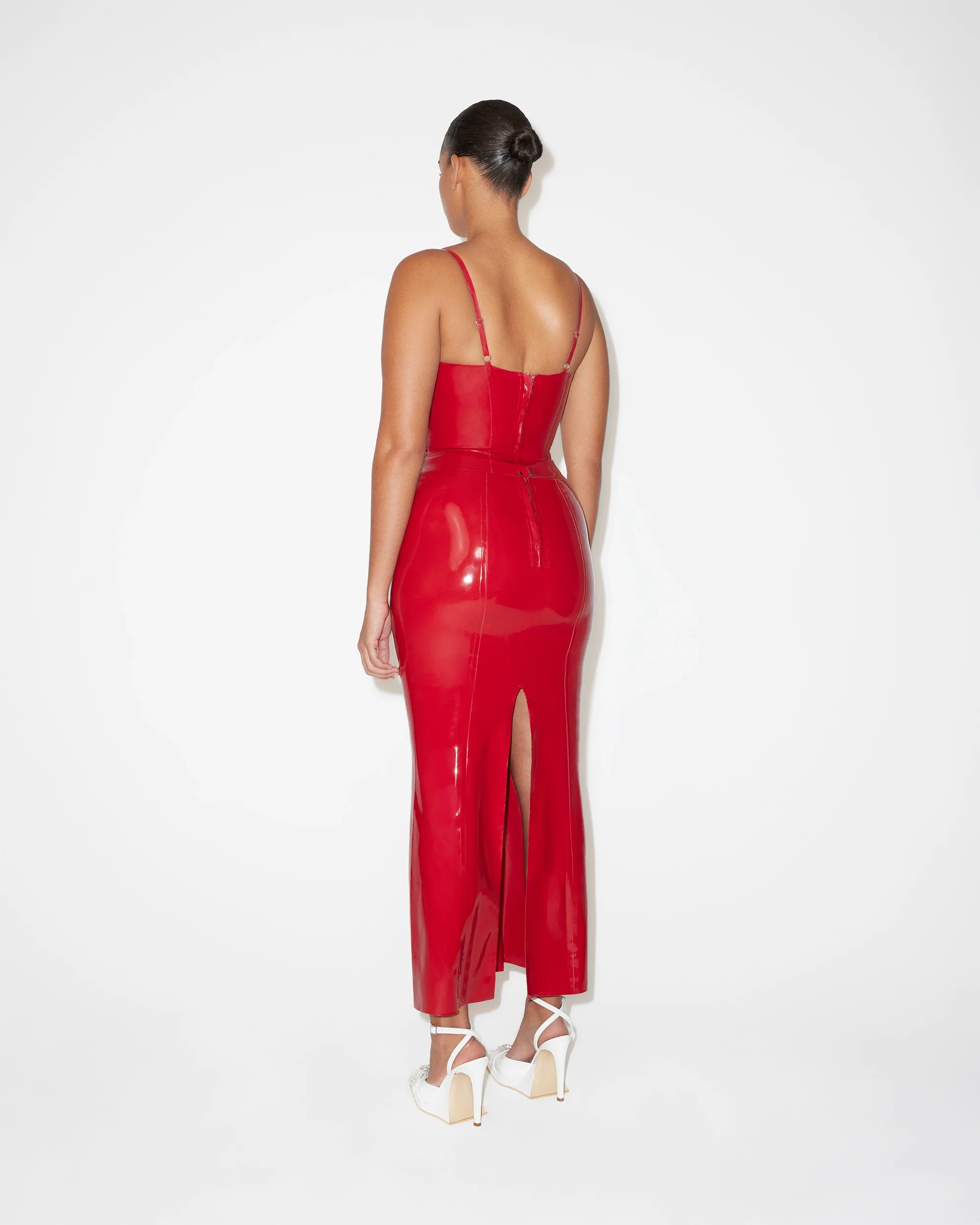Latex Maxi Skirt | Rouge - Image 5