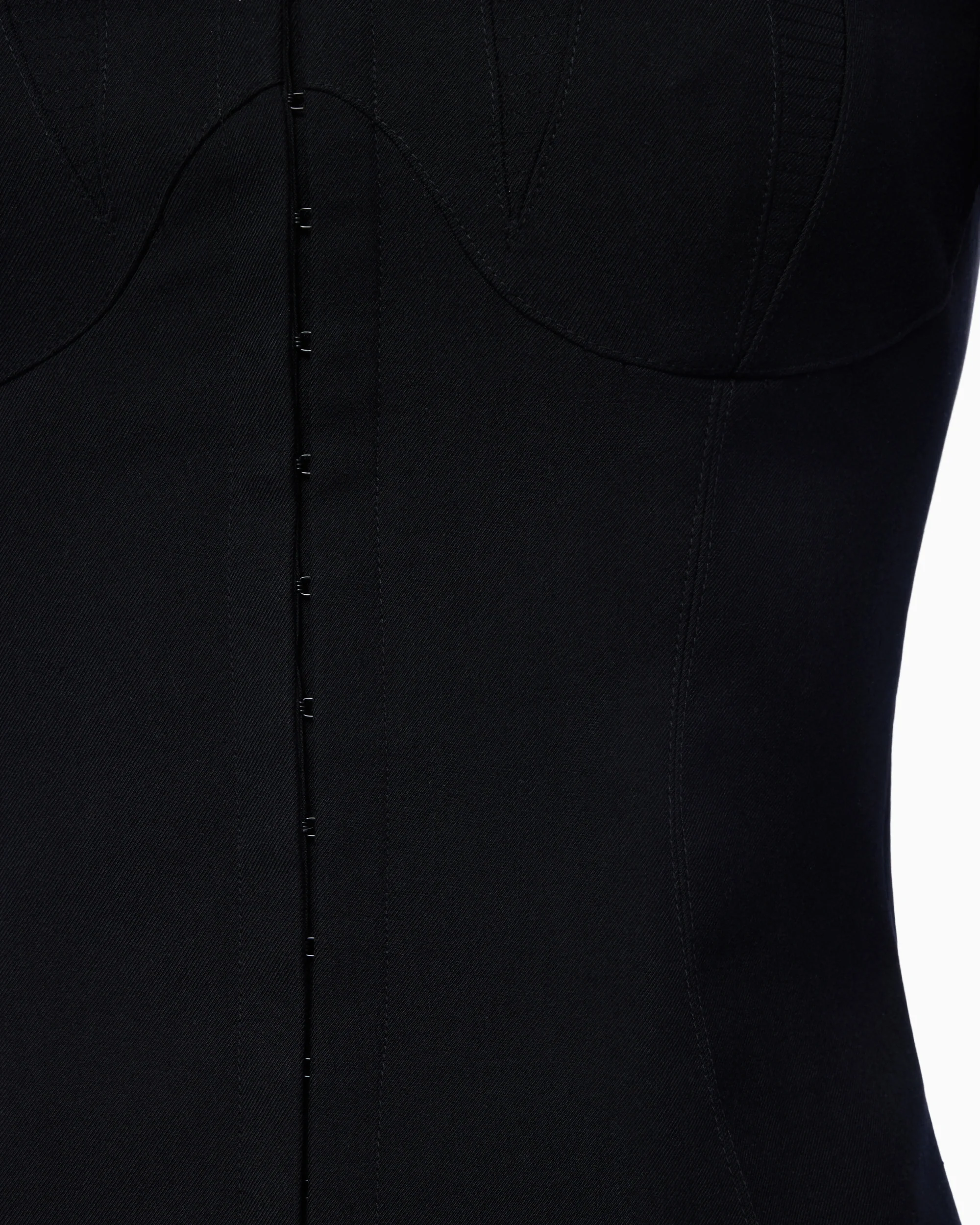 Long Sleeve Corset Top | Black - Image 7