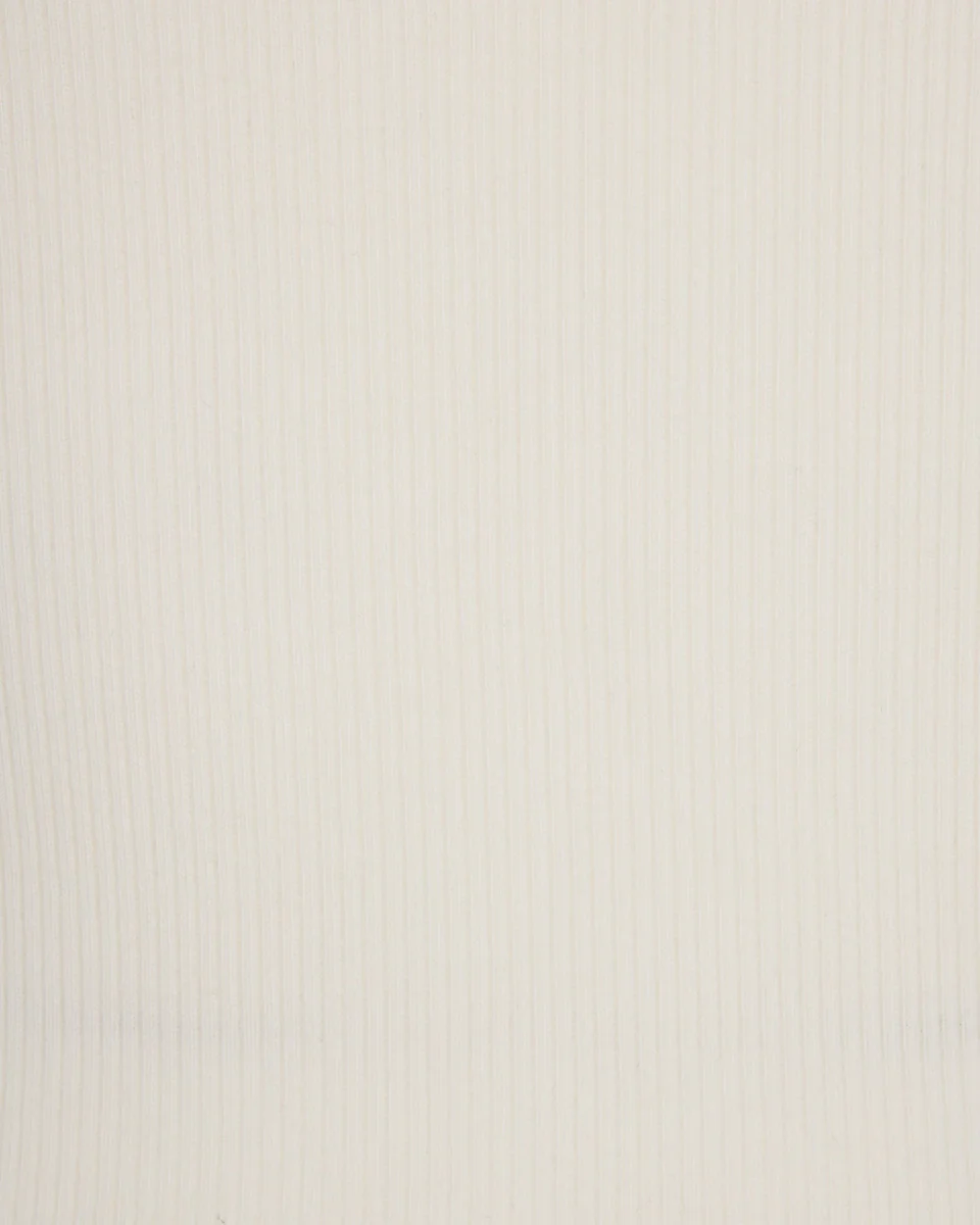 Long Sleeve Ribbed Tee | Ecru - Image 8