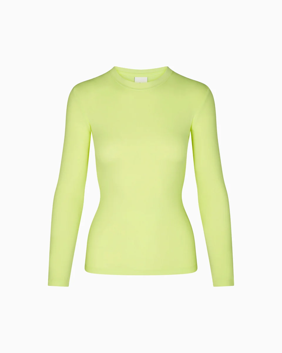 Long Sleeve Ribbed Tee | Limoncello - Image 2