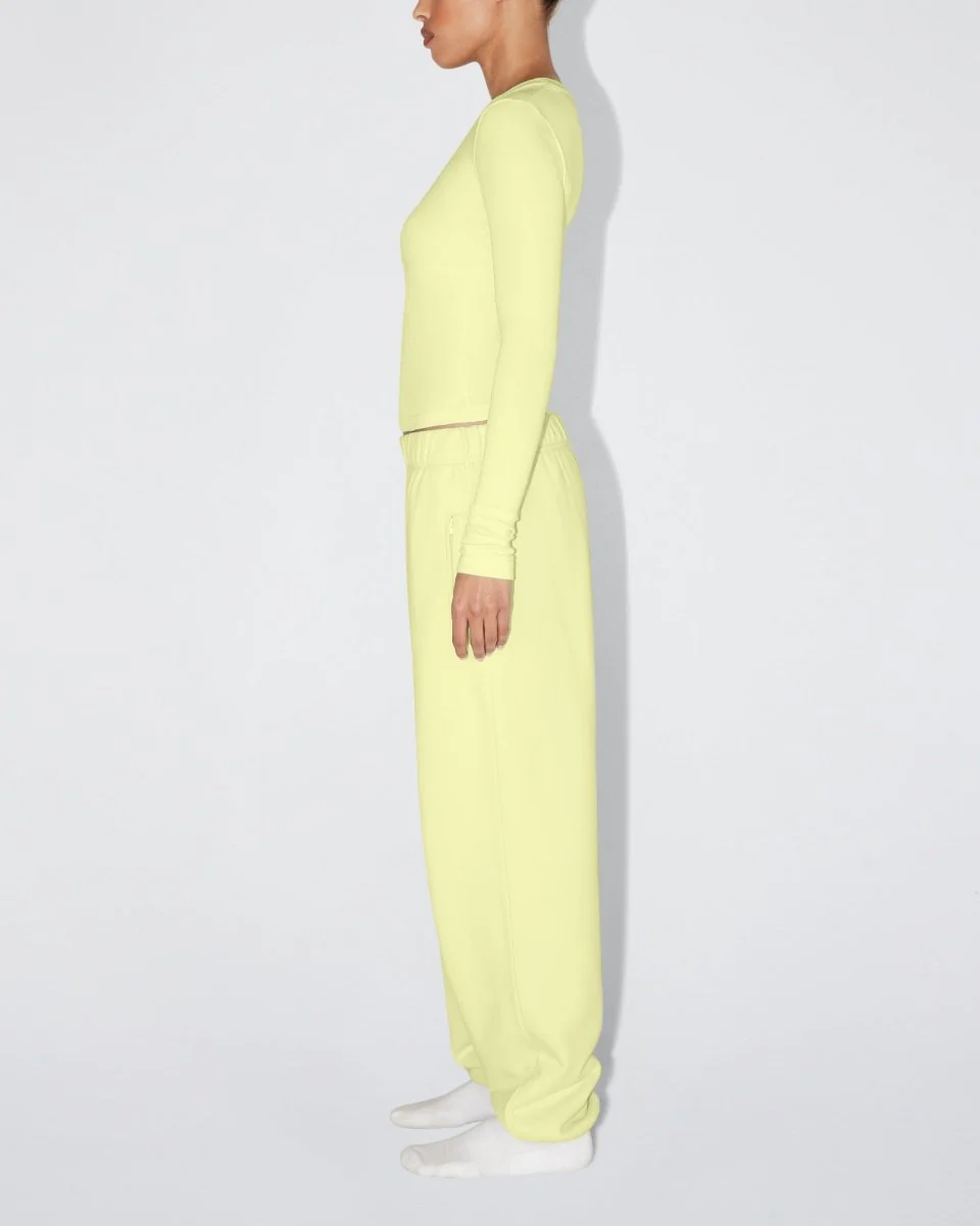 Long Sleeve Ribbed Tee | Limoncello - Image 4