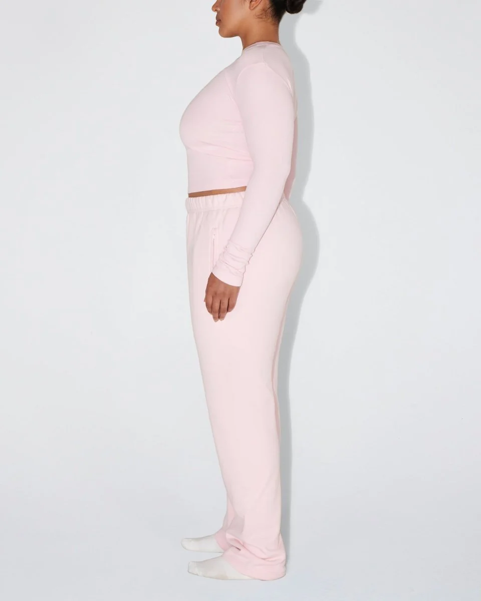 Long Sleeve Ribbed Tee | Orchid Pink - Image 9