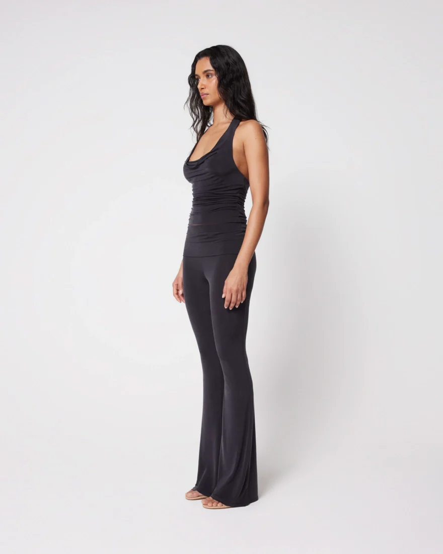 Low Rise Foldover Pant | Black - Image 4