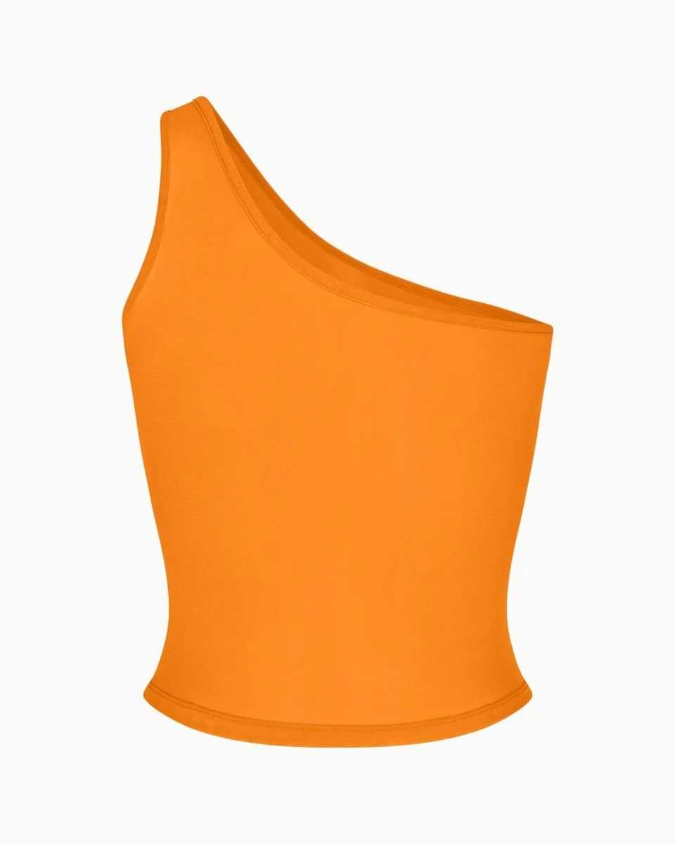 Mesh One Shoulder Top | Sunset - Image 8