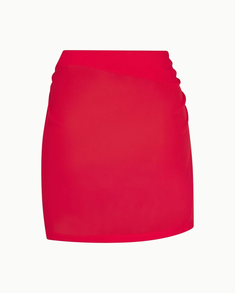 Mesh Twist Mini Skirt | Cherry - Image 6