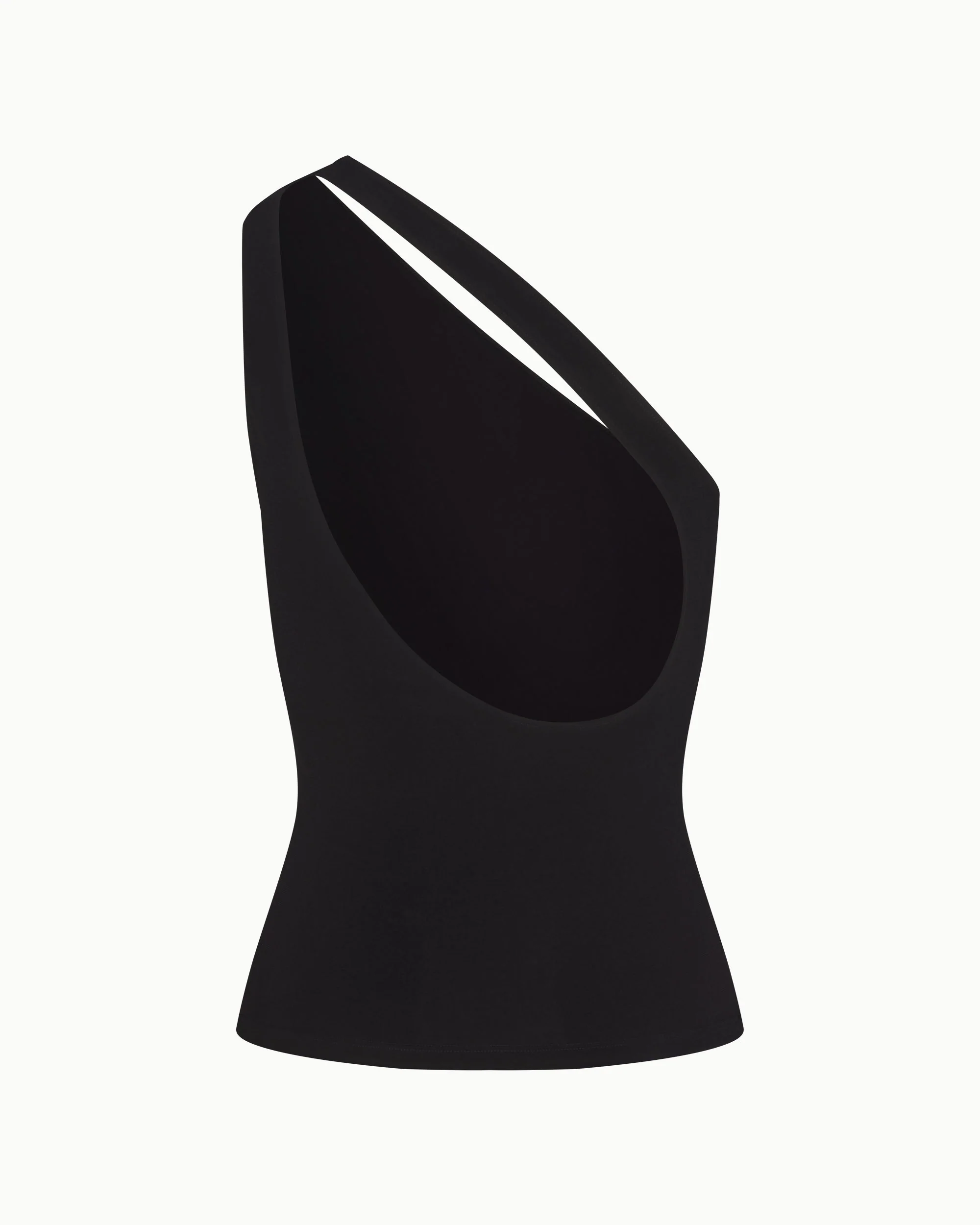 One Shoulder Cutout Tank | Black - Image 8