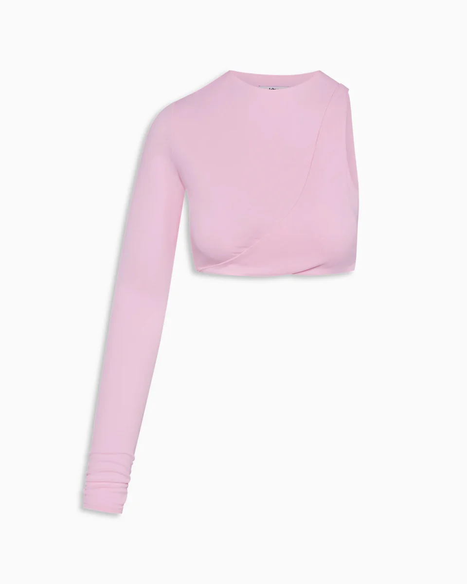 One Sleeve Versatile Top | Powder Pink - Image 3