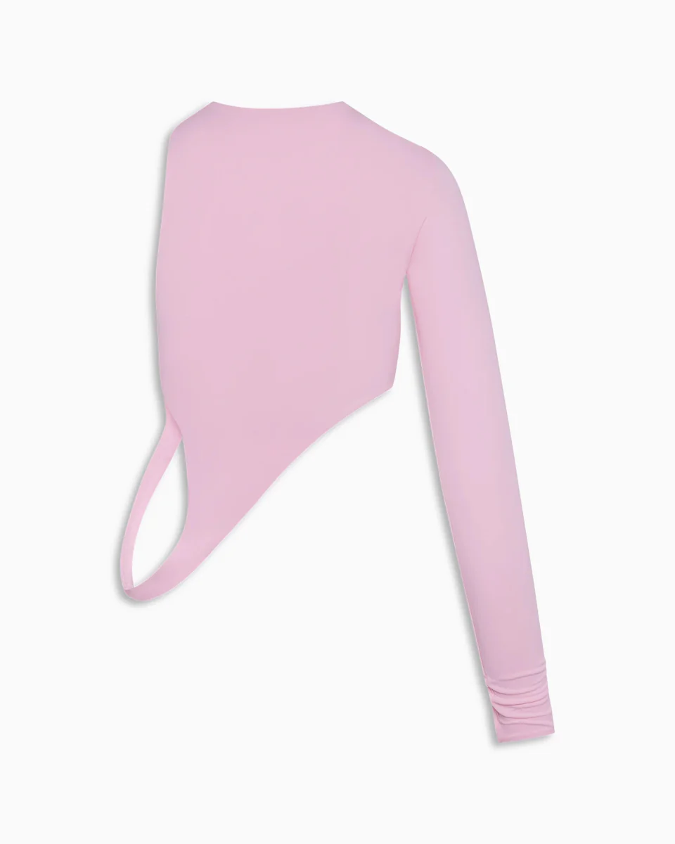 One Sleeve Versatile Top | Powder Pink - Image 8