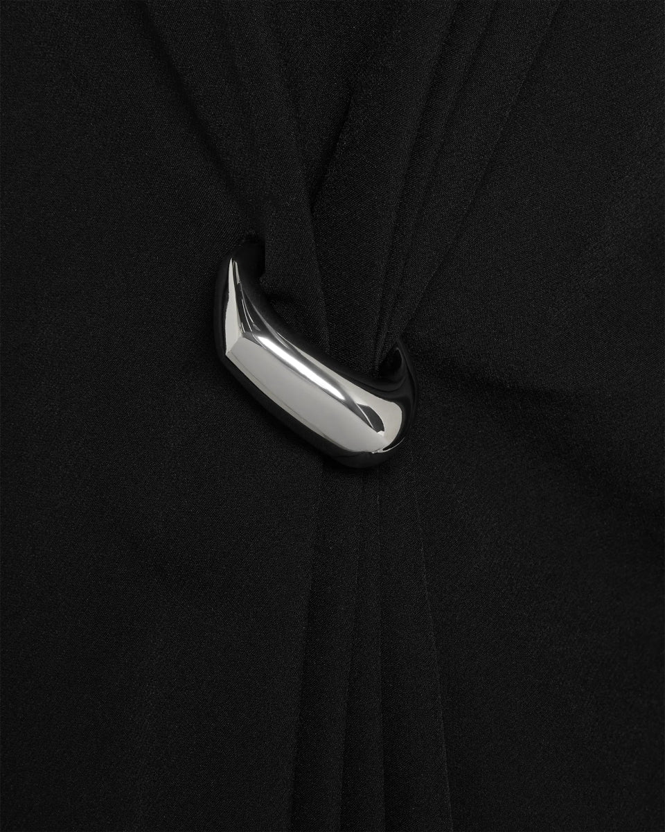Pierced Button Down | Black - Image 3