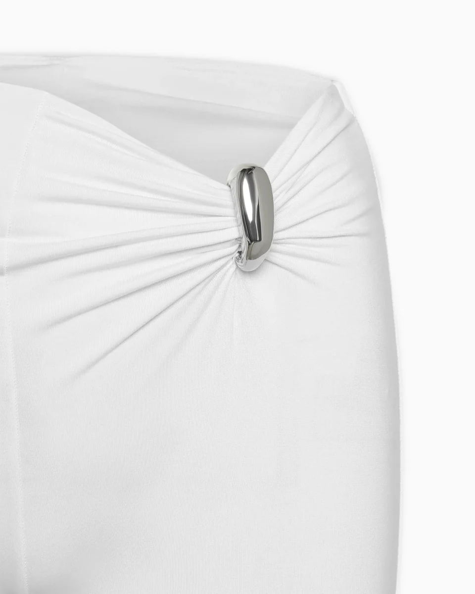 Pierced Cinch Pant | White - Image 10