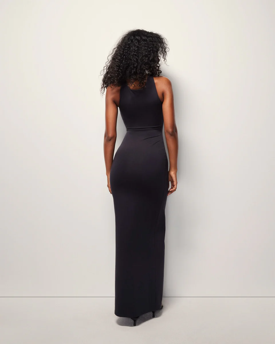Pierced Halter Maxi Dress | Black - Image 9
