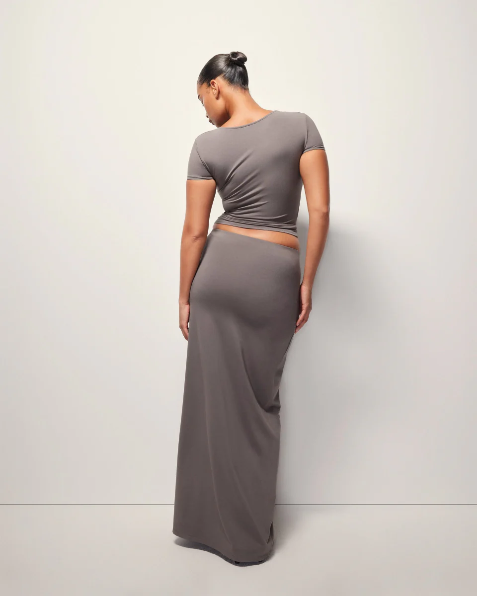 Pierced Maxi Skirt | Slate - Image 11