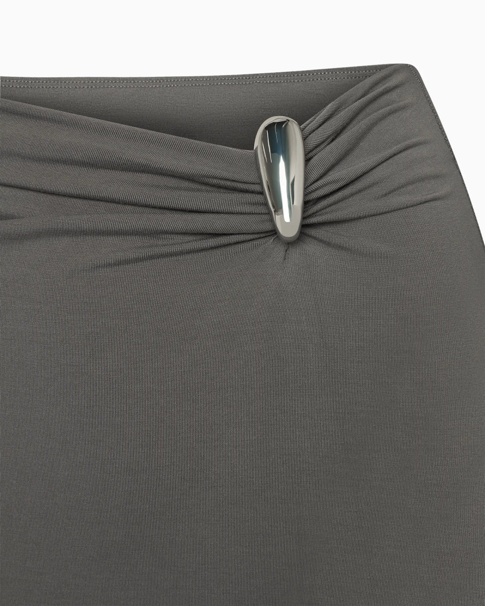 Pierced Maxi Skirt | Slate - Image 3