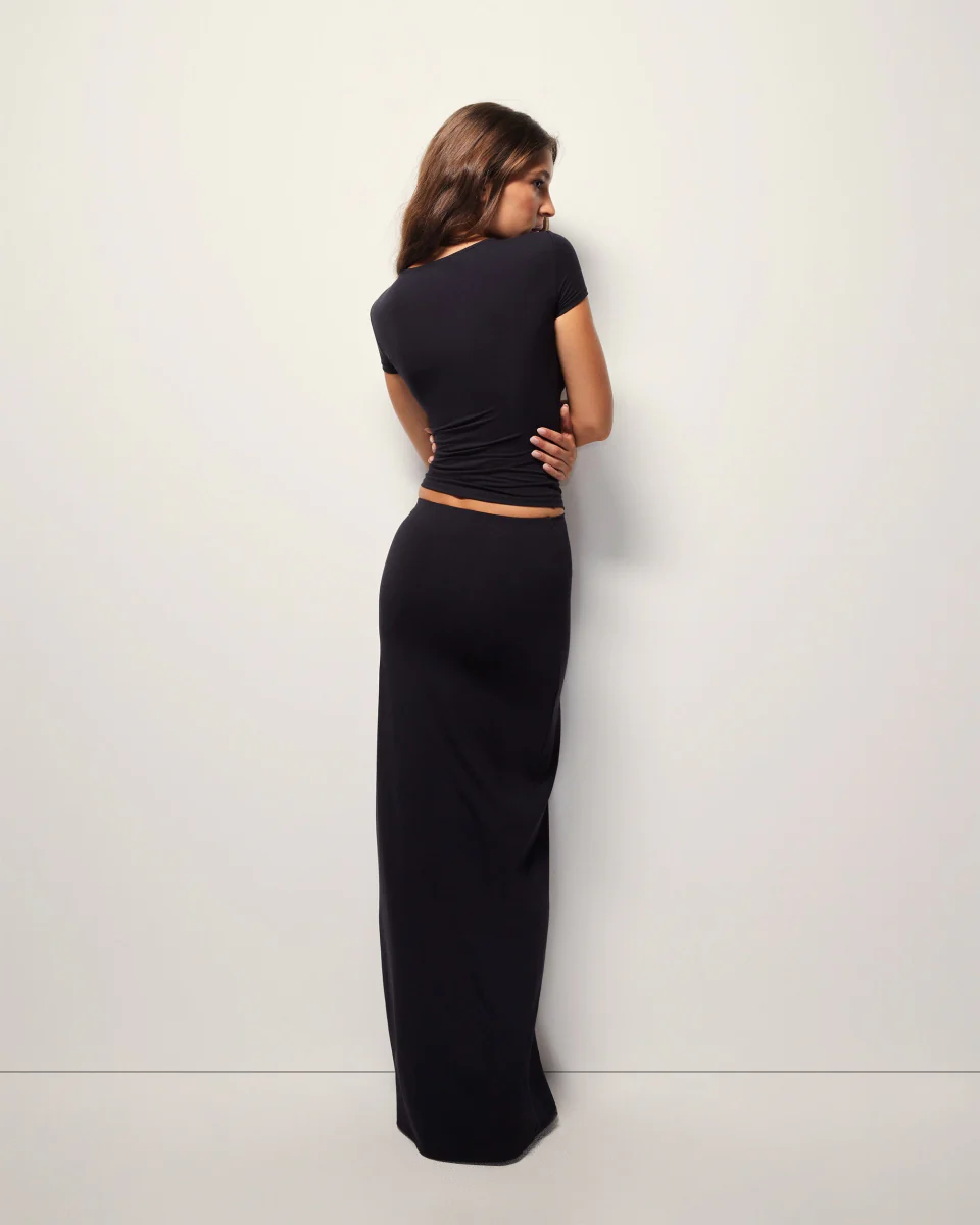 Pierced Short Sleeve Top | Black - Image 12