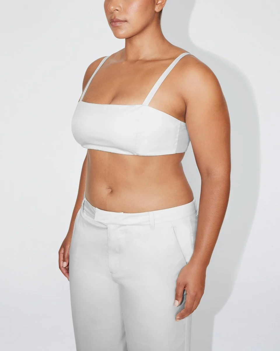 Poplin Bralette | Light Grey - Image 6