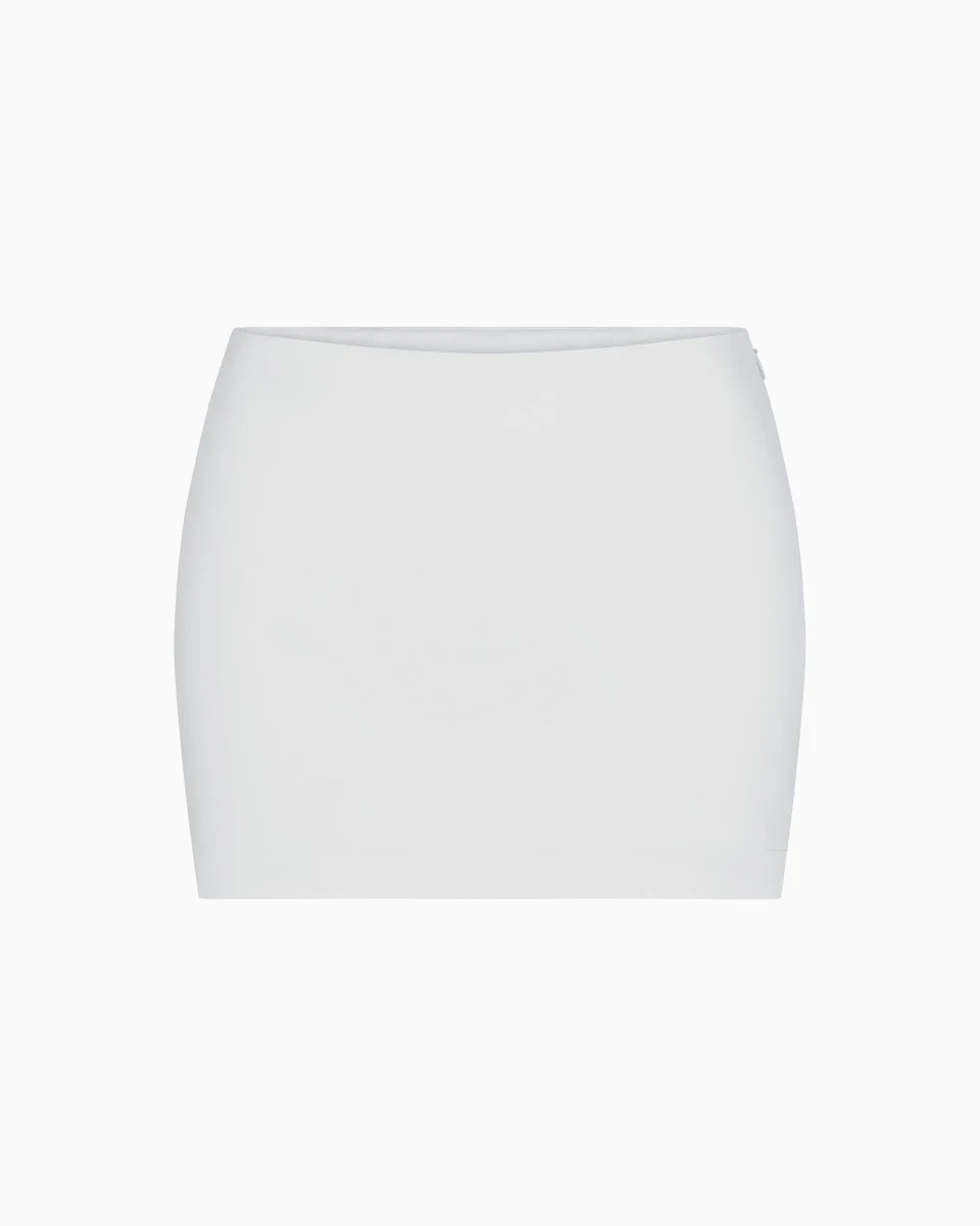 Poplin Micro Mini Skirt | Light Grey - Image 6