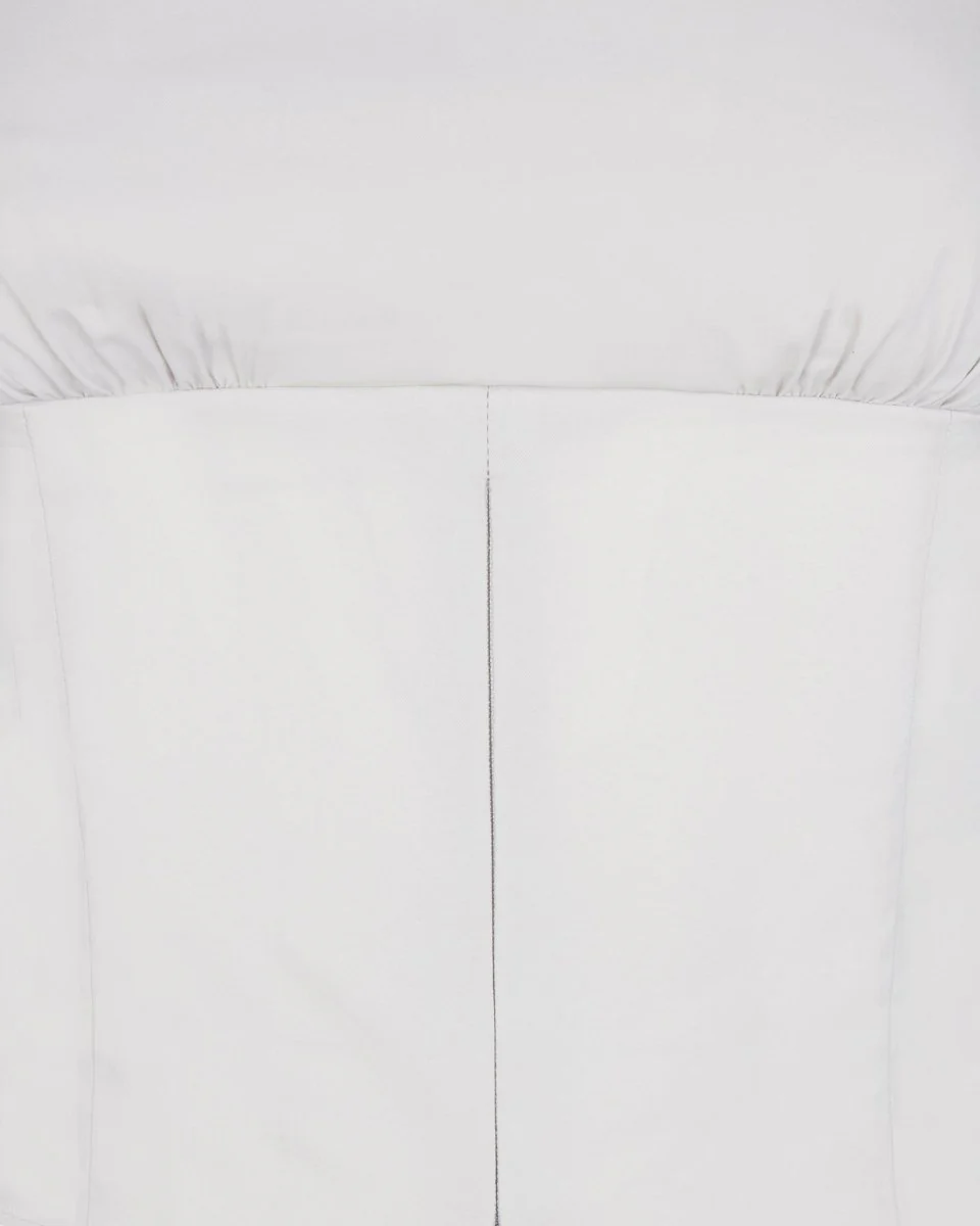 Poplin Tube Top | Light Grey - Image 9