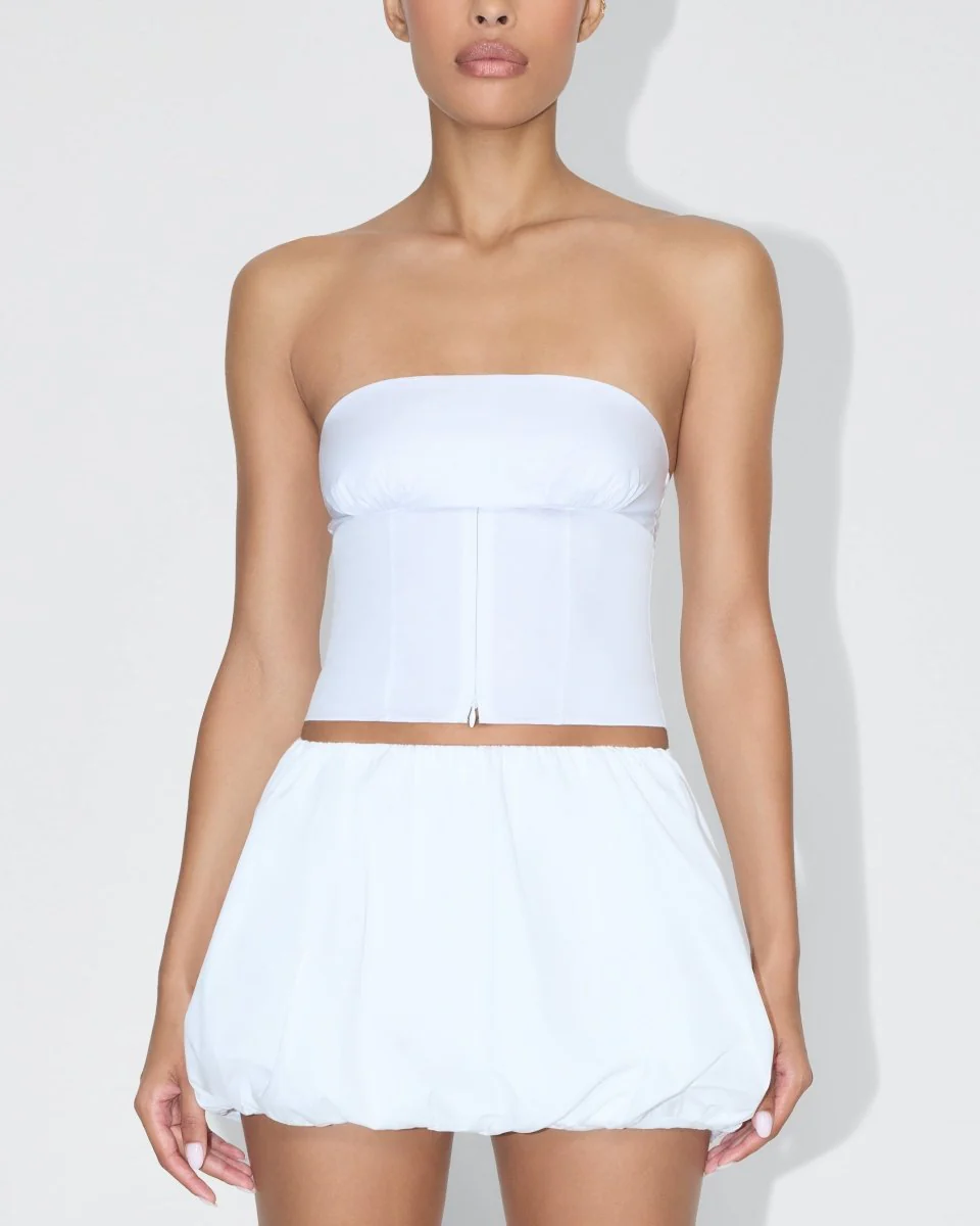 Poplin Tube Top | White