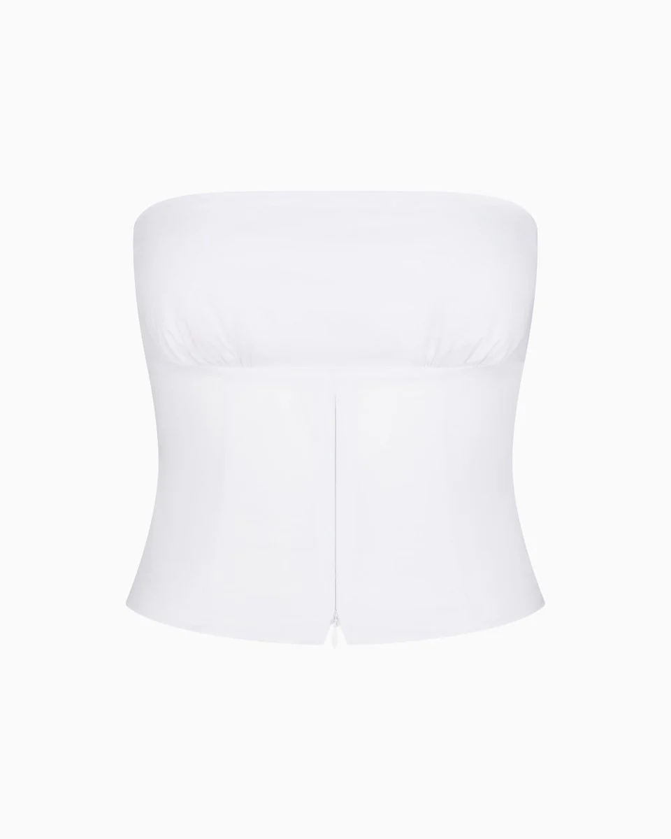 Poplin Tube Top | White - Image 13