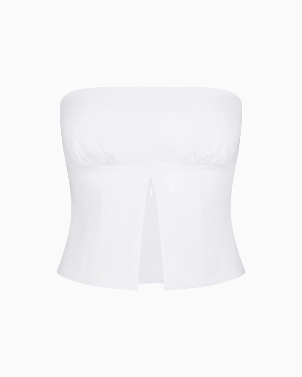 Poplin Tube Top | White - Image 2