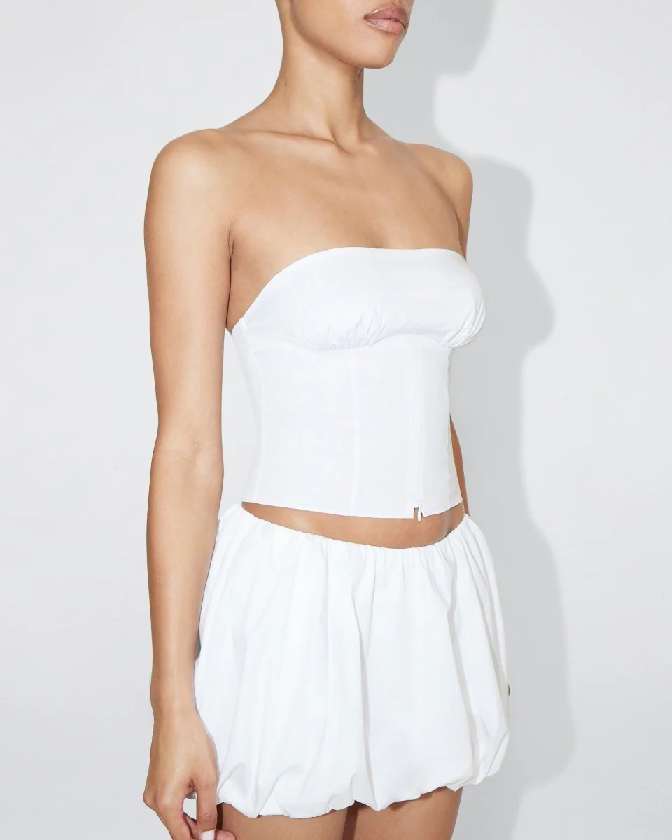 Poplin Tube Top | White - Image 6