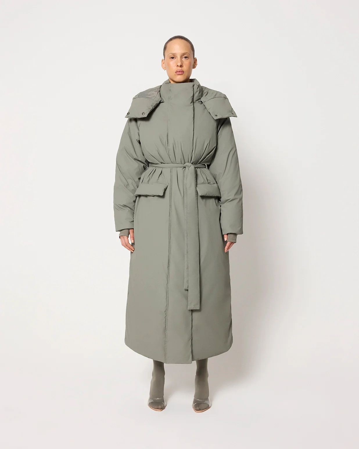 Puffer Coat | Dusty Olive - Image 3