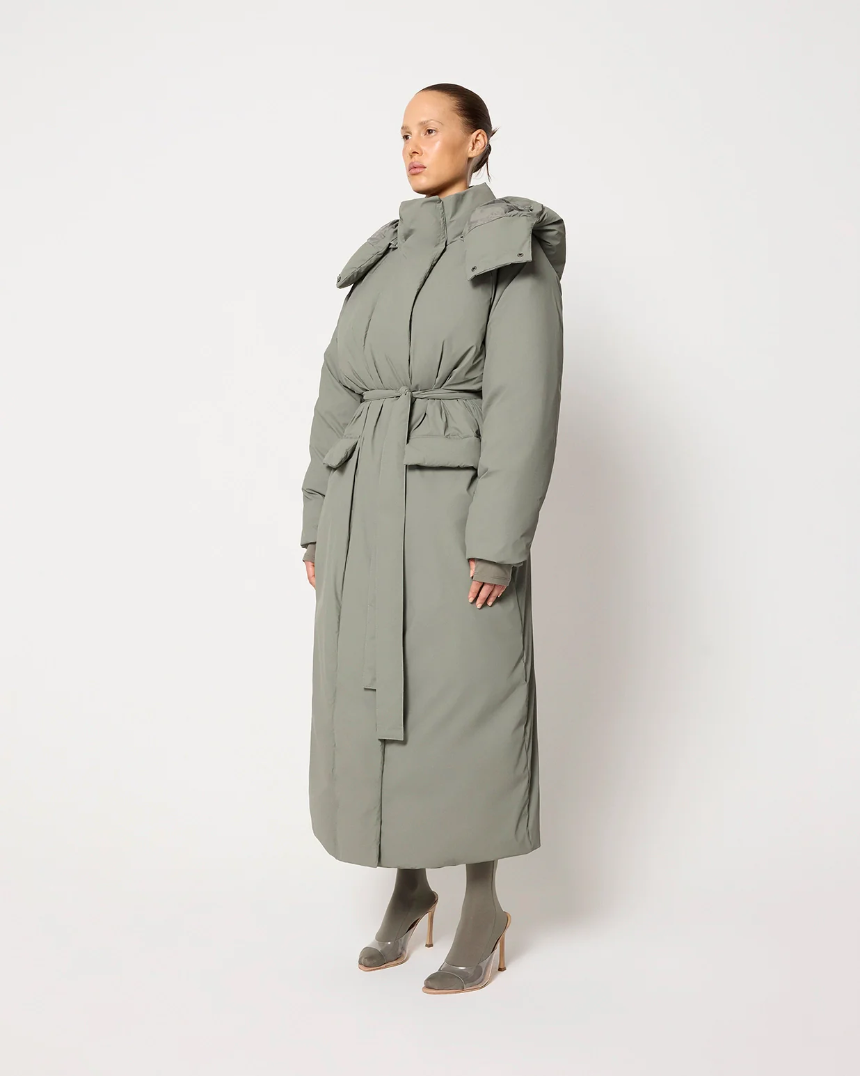 Puffer Coat | Dusty Olive - Image 4