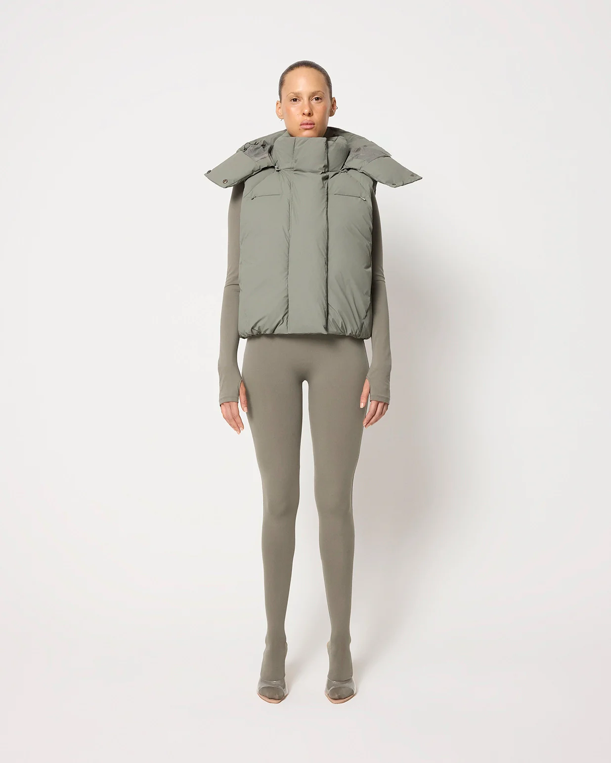 Puffer Vest | Dusty Olive - Image 3