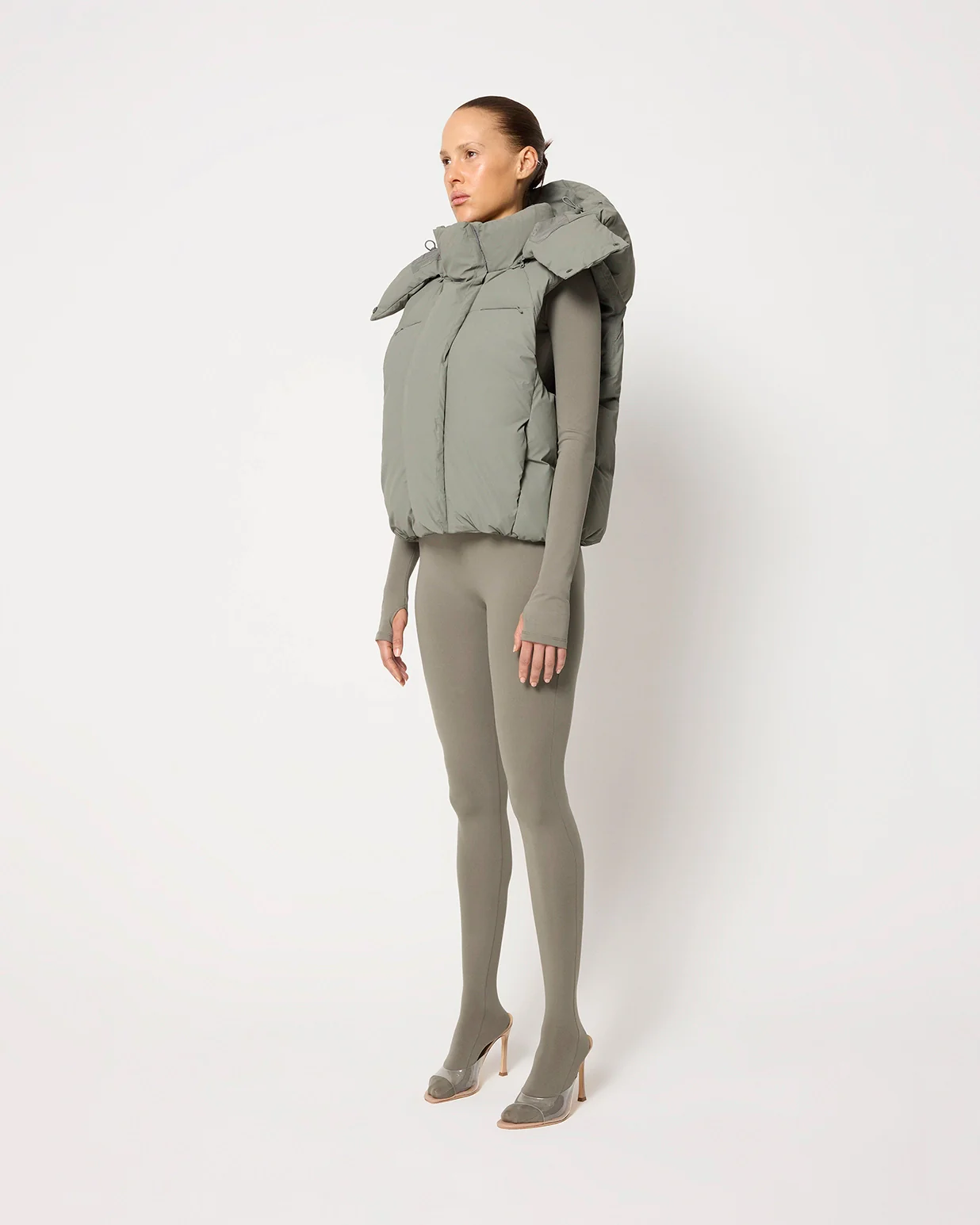 Puffer Vest | Dusty Olive - Image 4