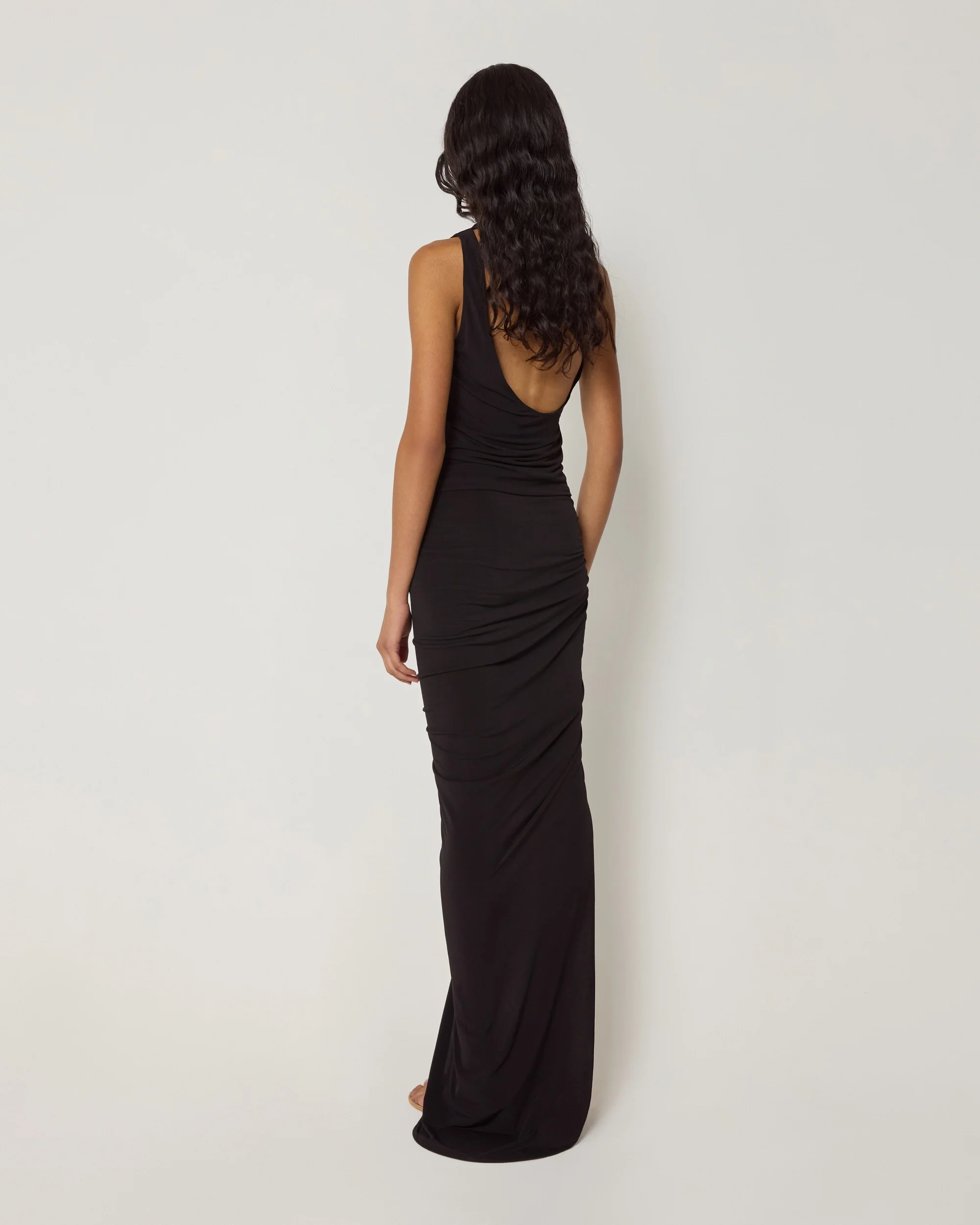 Ruched Maxi Skirt | Black - Image 5