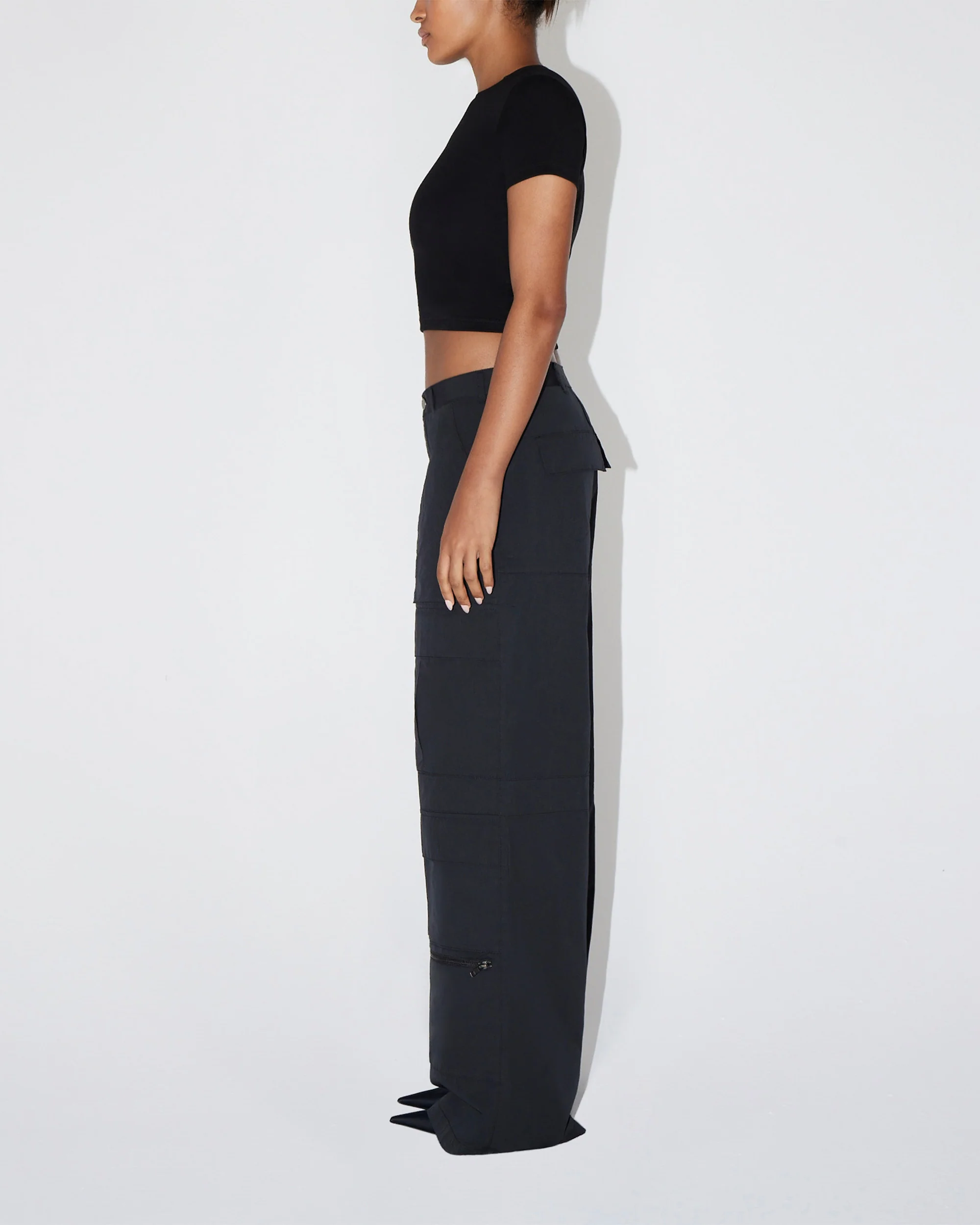 Seamed Baby Tee | Black - Image 4