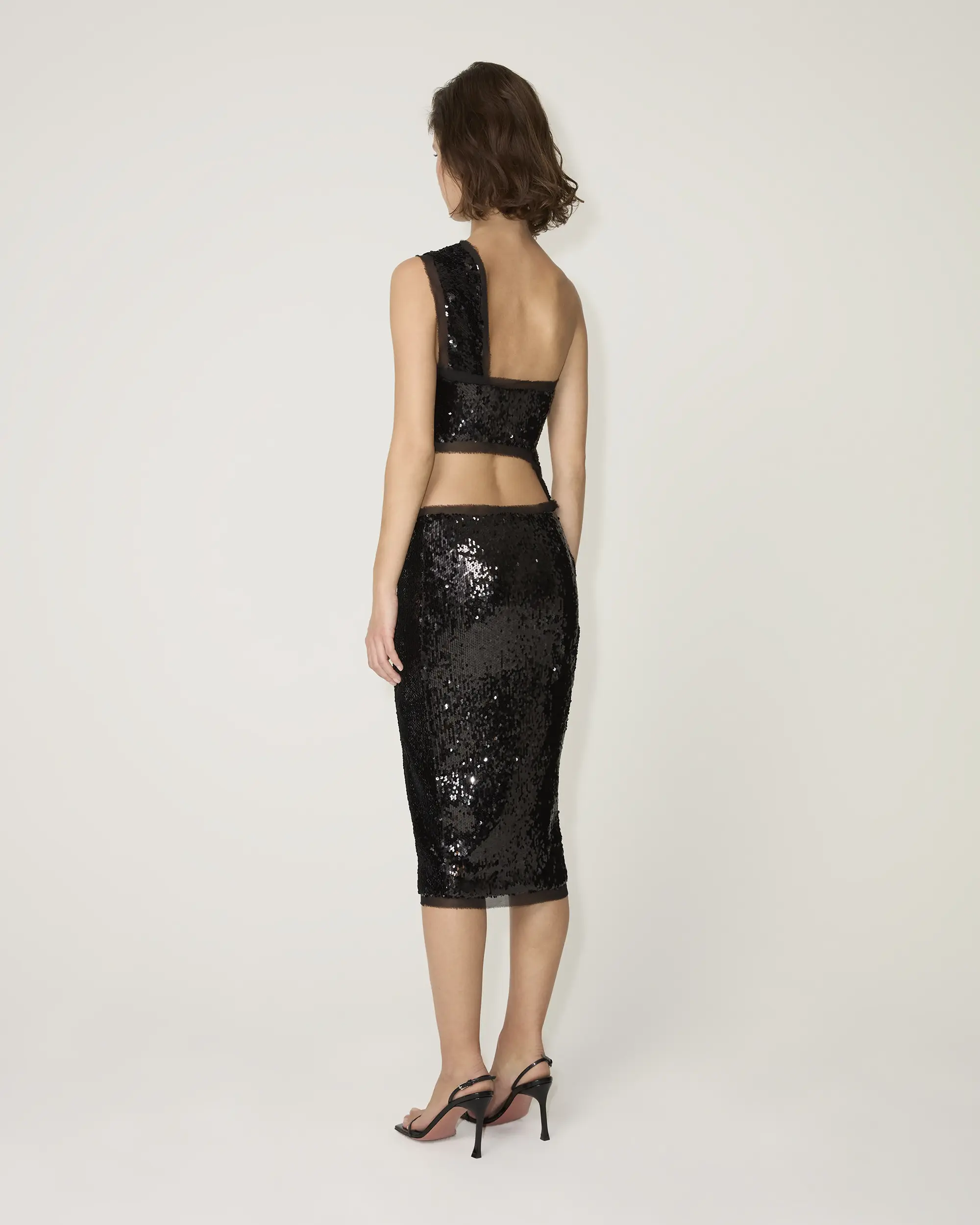 Sequin Cutout Dress | Black - Image 5