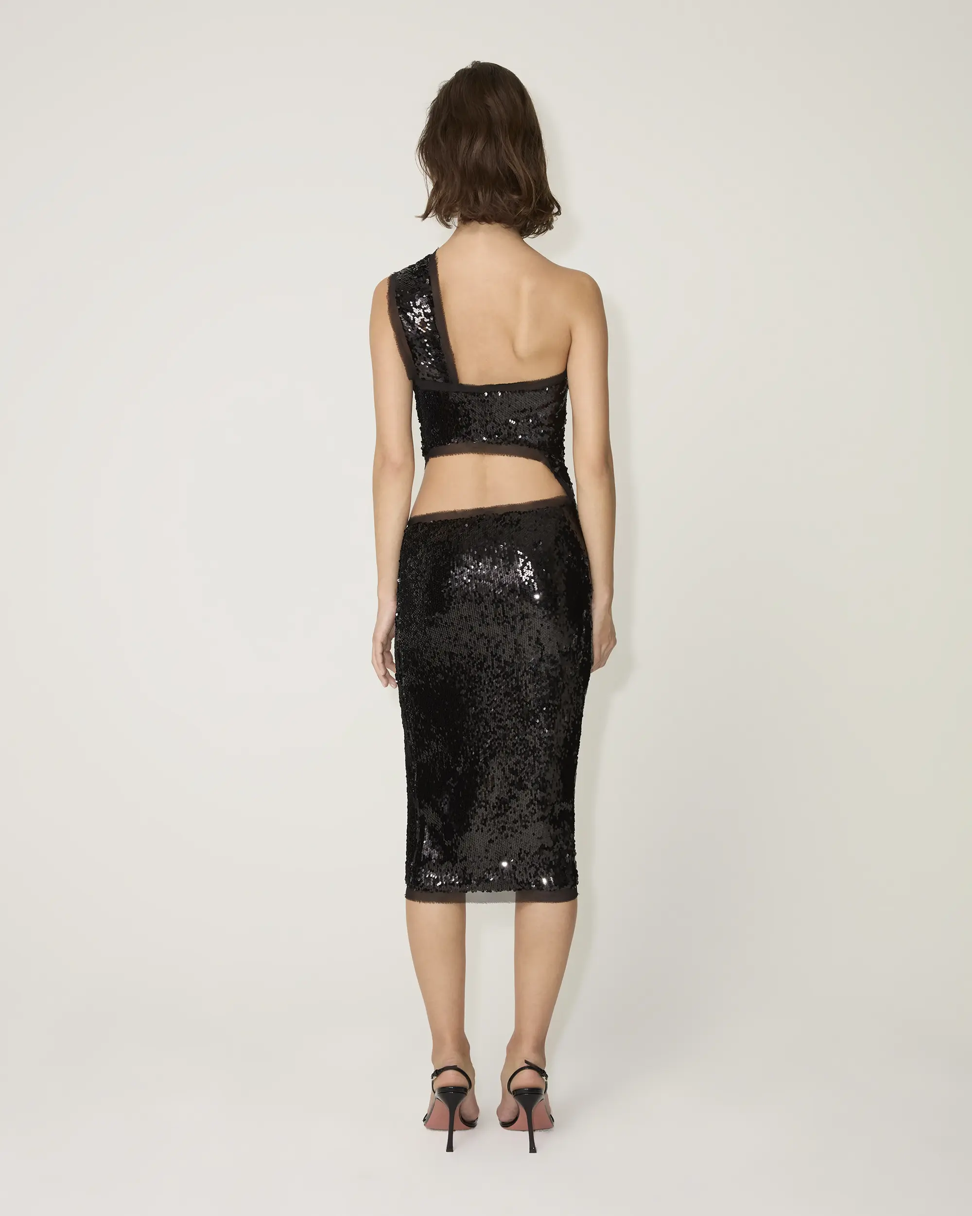 Sequin Cutout Dress | Black - Image 6