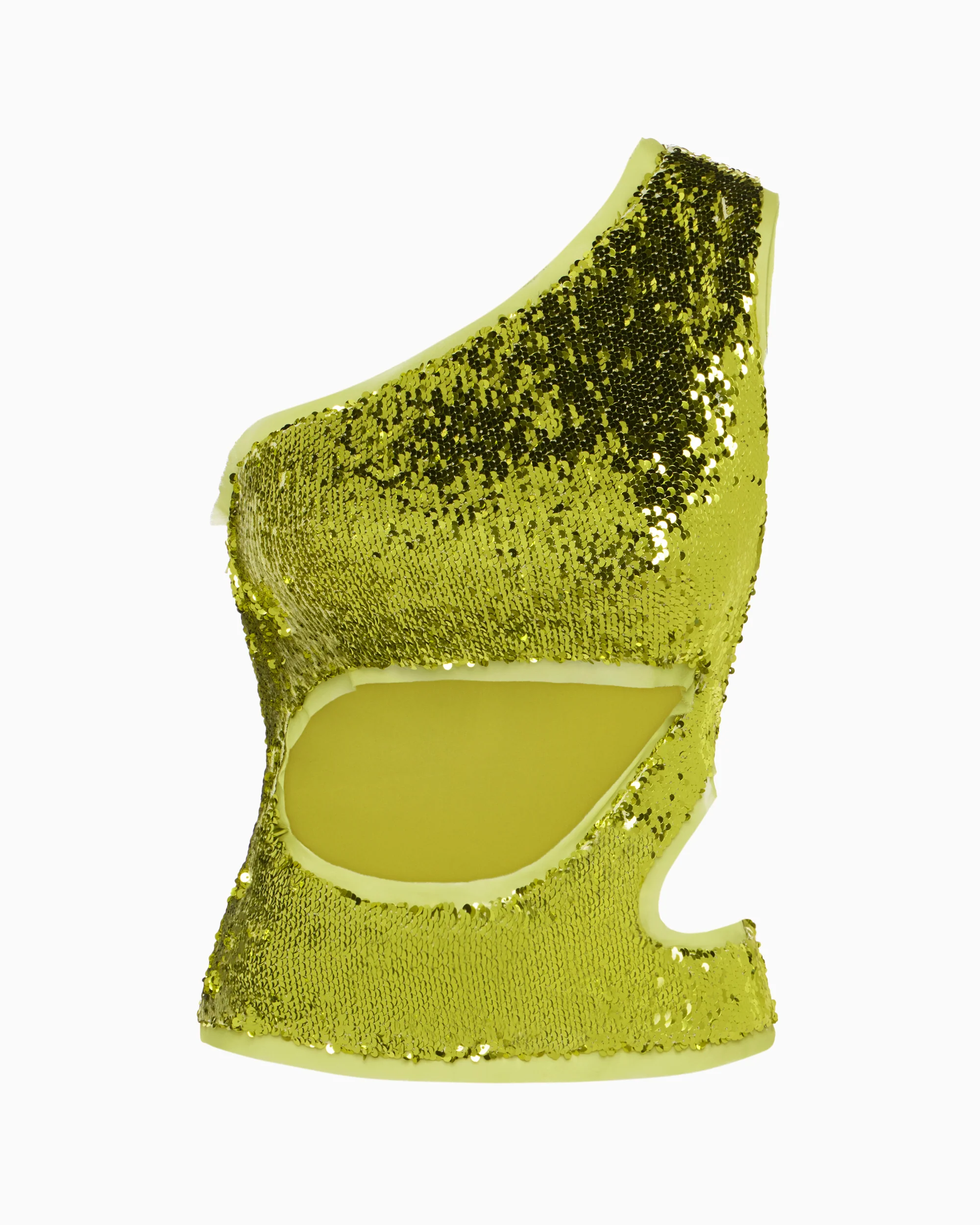 Sequin Cutout Top | Chartreuse - Image 2