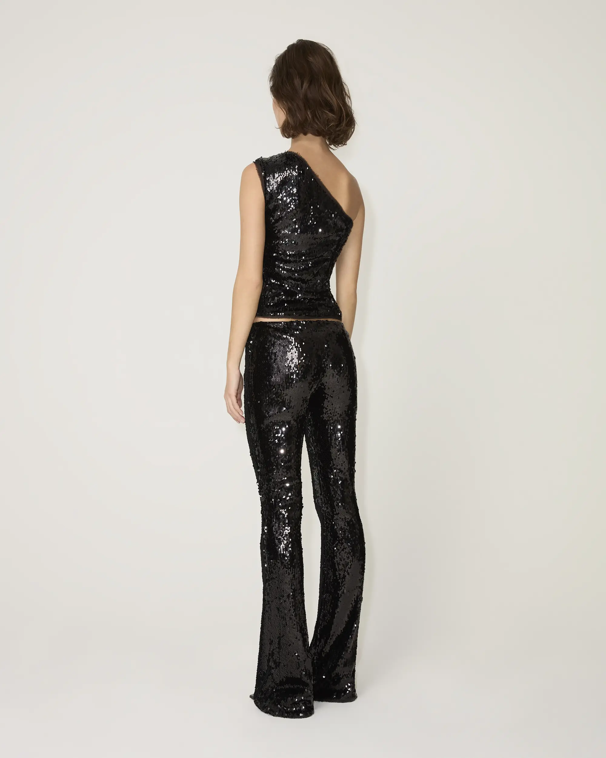 Sequin Low Rise Pant | Black - Image 5