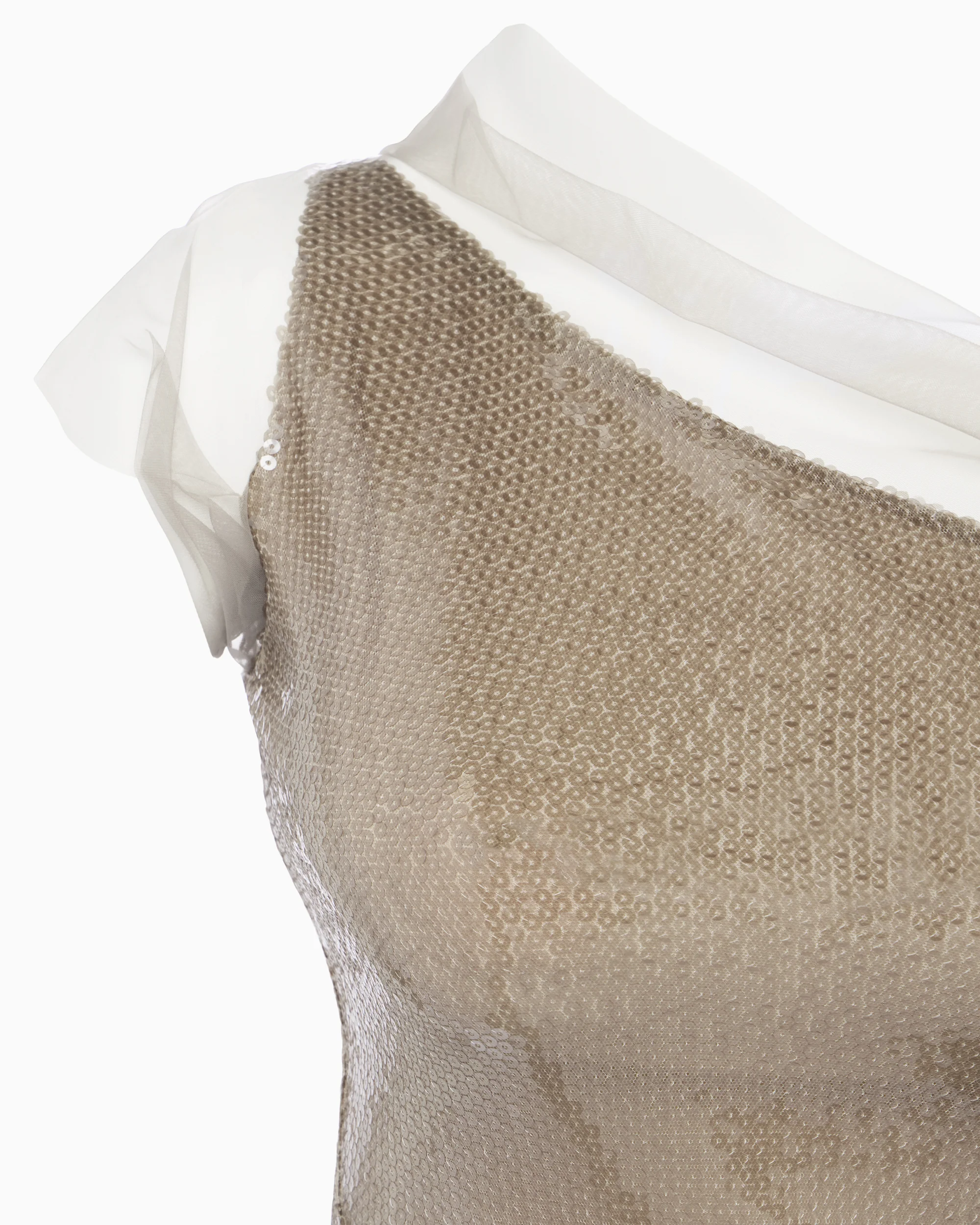 Sequin One Shoulder Mini Dress | Champagne - Image 7