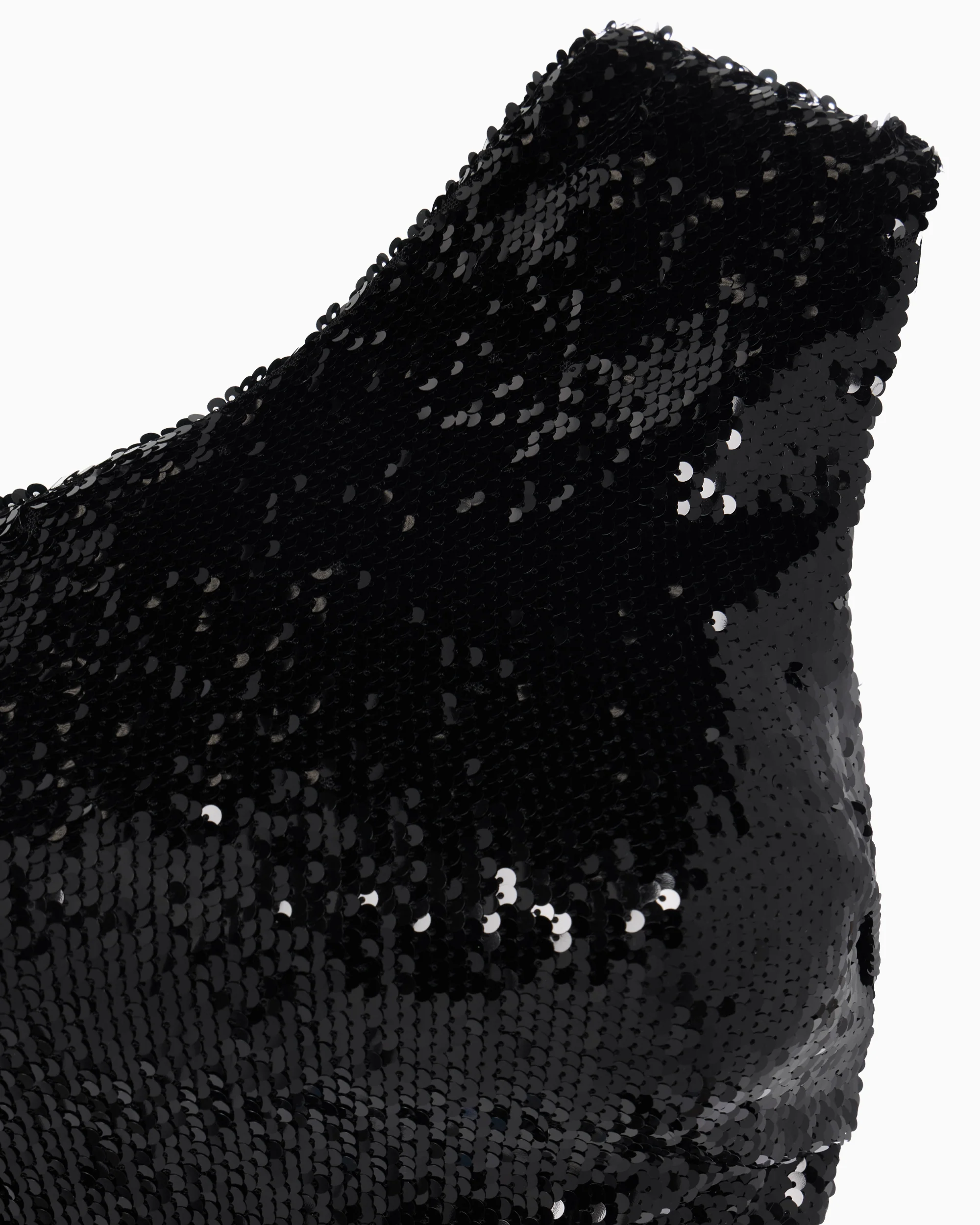 Sequin One Shoulder Top | Black - Image 7