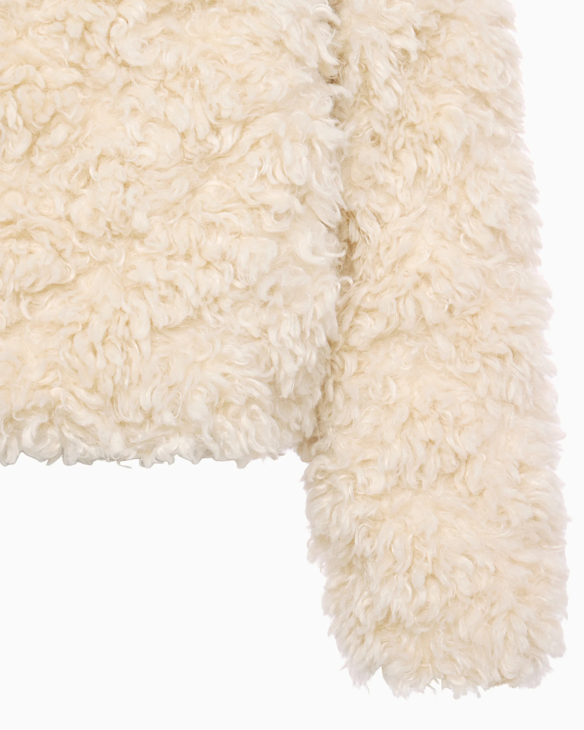 Shaggy Faux Fur Pullover | Cream - Image 8