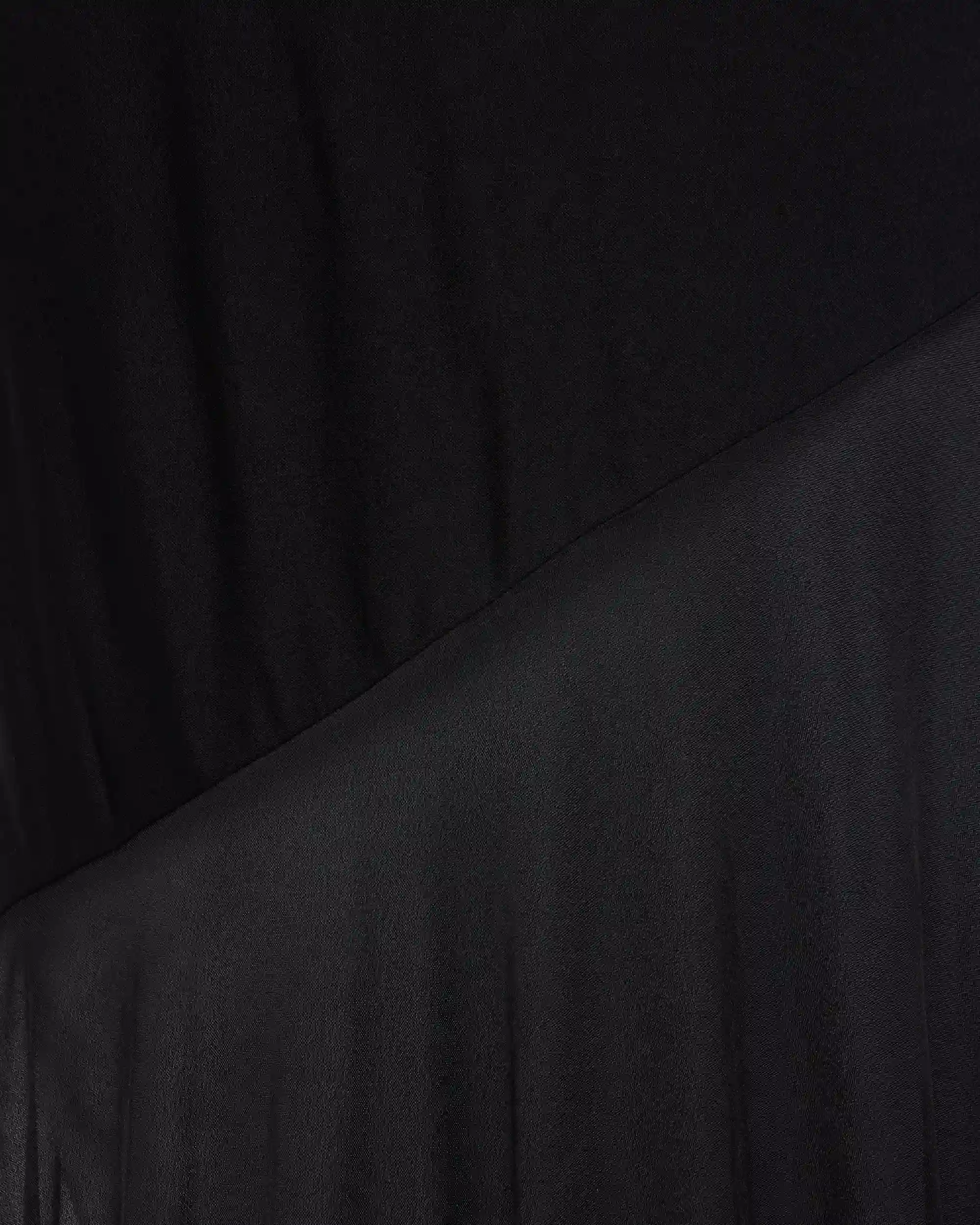Sheer Draped Long Dress | Black - Image 7