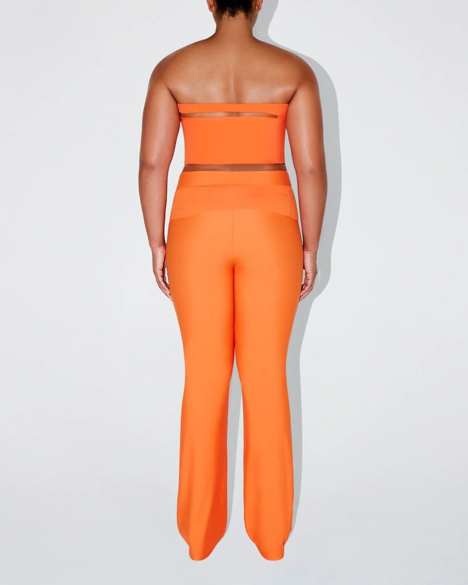 Sleek Stretch Cutout Foldover Pant | Papaya - Image 6