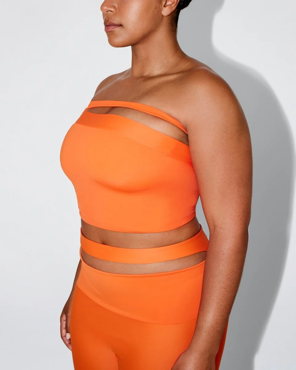 Sleek Stretch Cutout Foldover Pant | Papaya - Image 7
