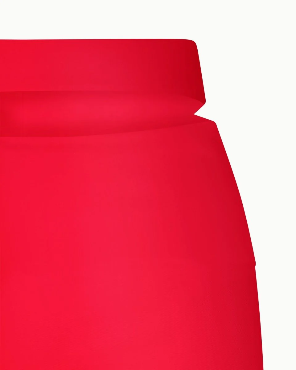 Sleek Stretch Cutout Foldover Pant | Tomato - Image 7