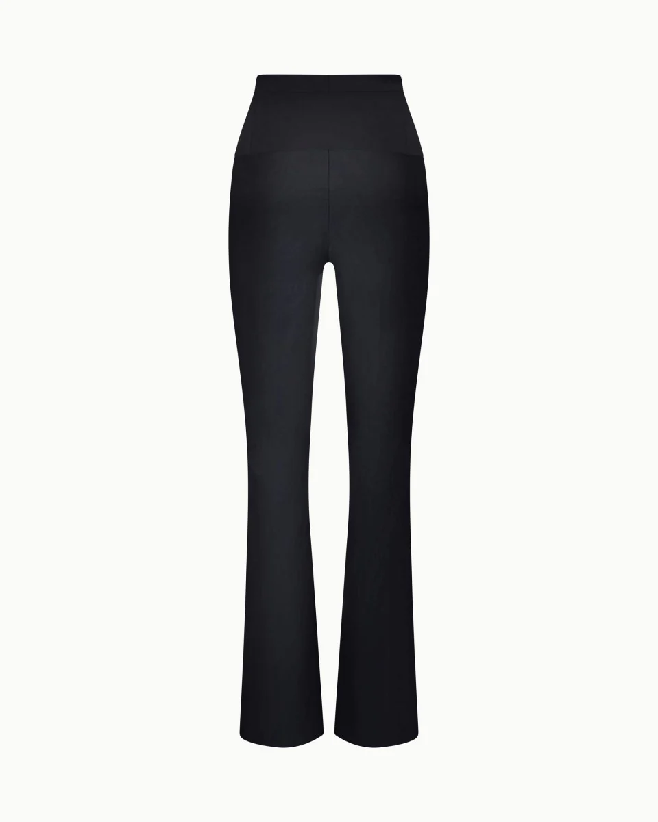 Sleek Stretch Cutout Foldover Pant | Black - Image 10